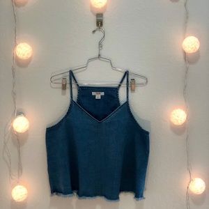 Jean crop top